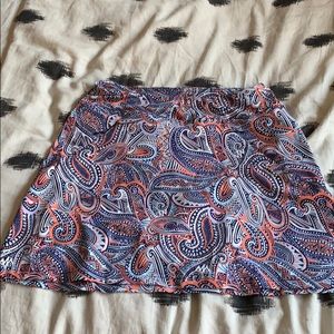 Title Nine Paisley Skort with Pockets